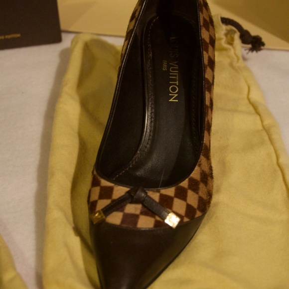 Louis Vuitton Checked Heels - European Size 39.5 - Picture 7 of 11